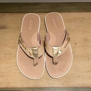 Sperry Top-Sider Seafish Gold-Glitter Flip Flops